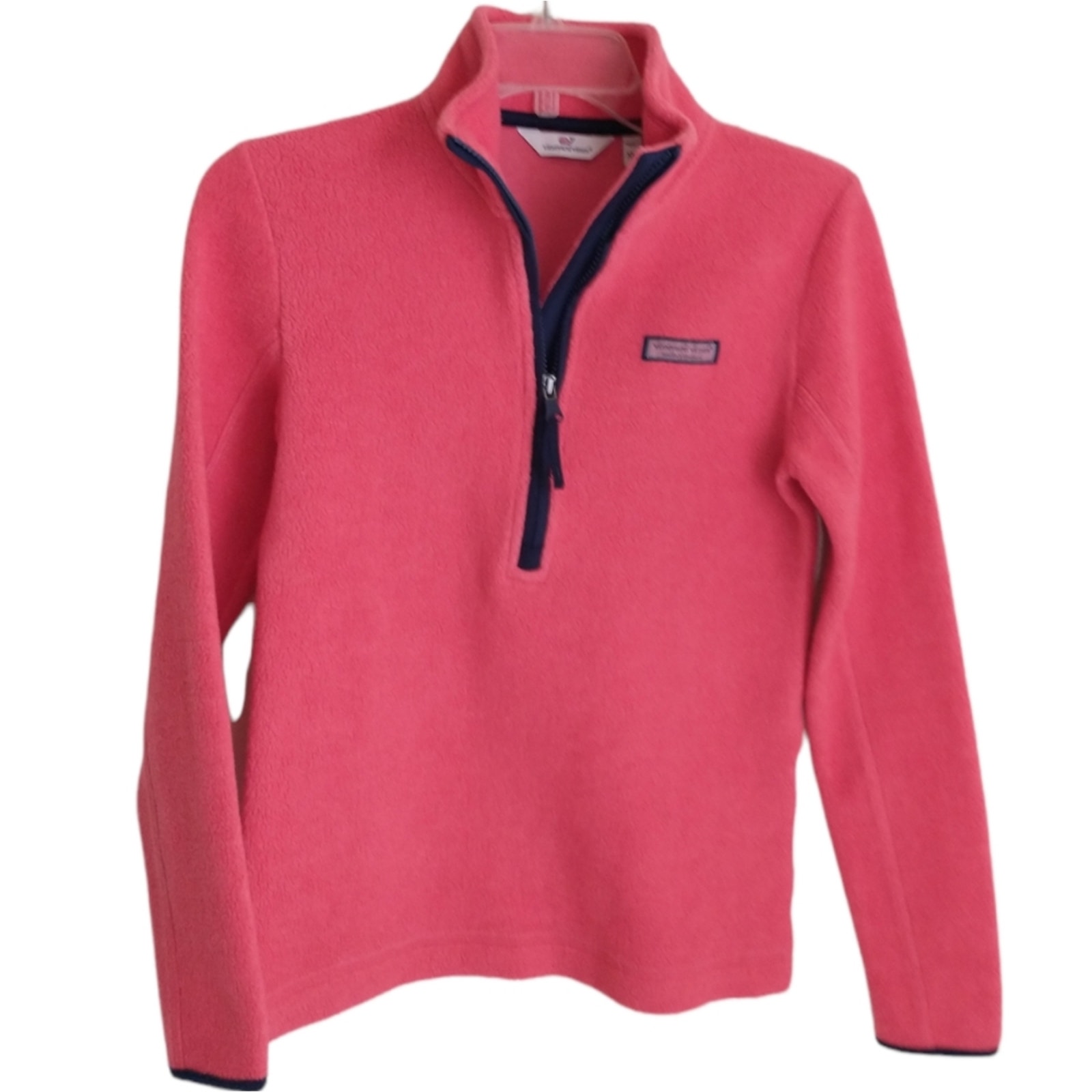 Vineyard Vines Fleece Sweatshirt Women's Xxs Salmon 1/4 Zip Long Sleeve Pullover